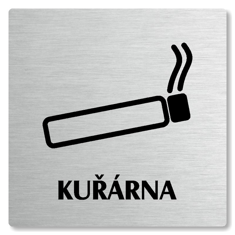 Kuřárna, 80x80mm, stříbrná, Nevada